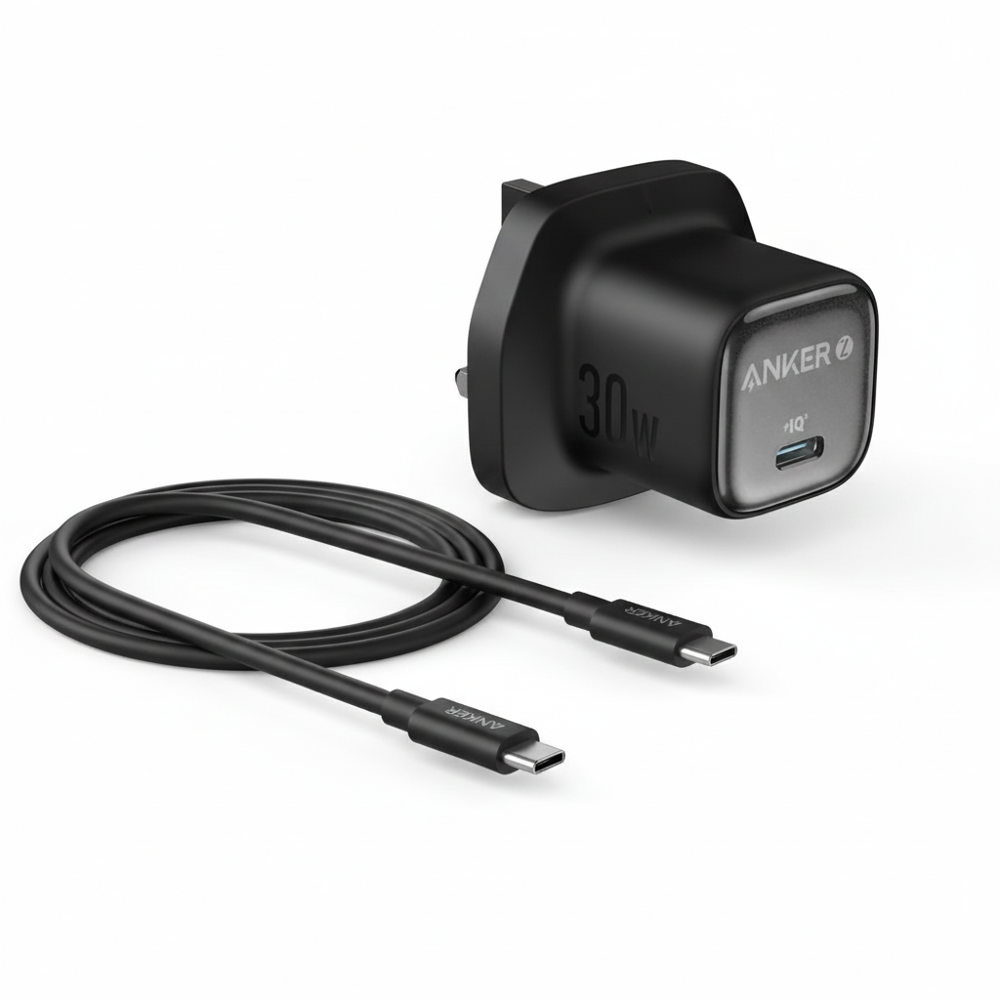 Anker Zolo Charger (30W, PD 3.0, with USB-C Cable)